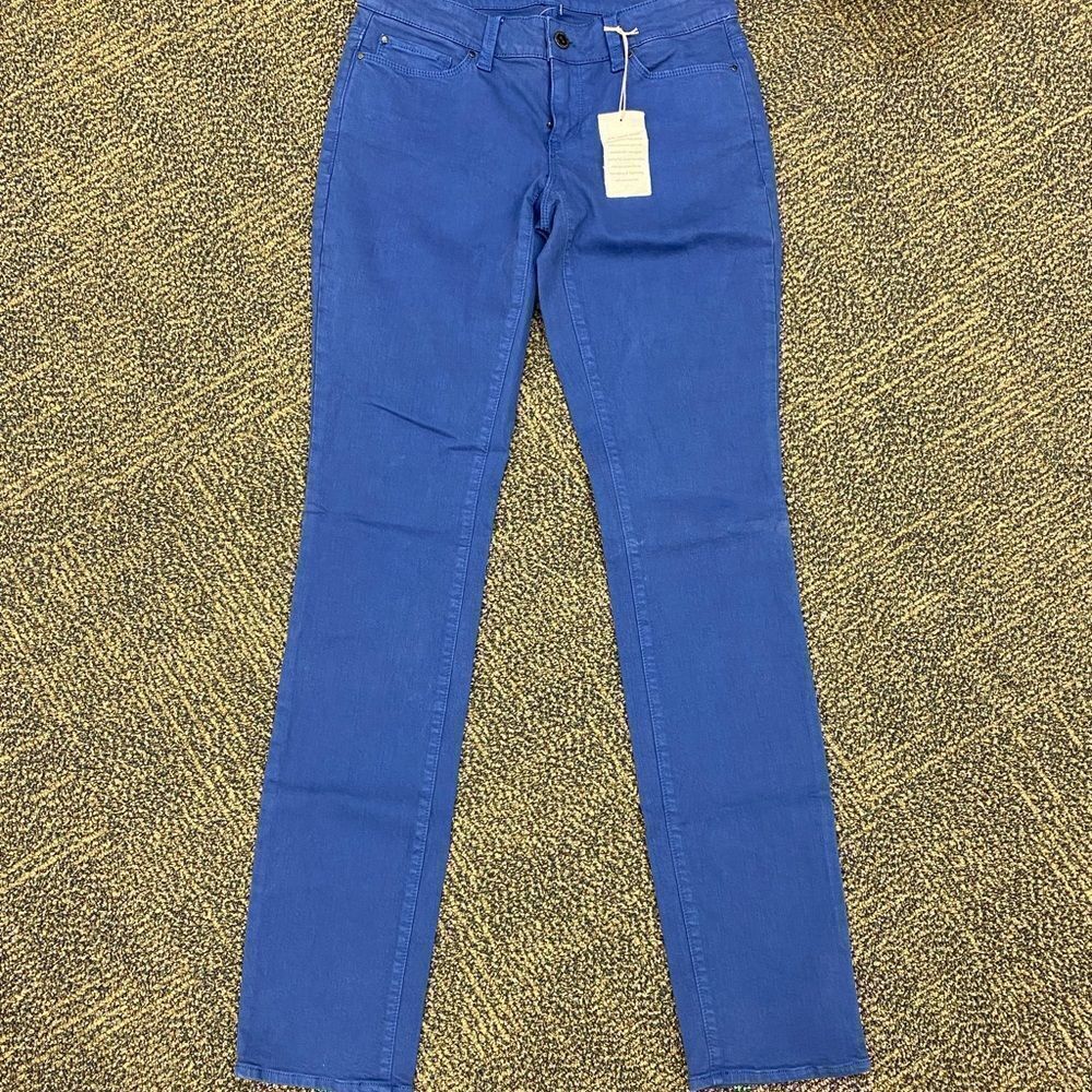 New ann Taylor‎ cornflower blue modern slim leg jeans - Picture 2 of 8